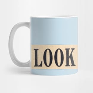 "Look!" Vintage Typography Mug